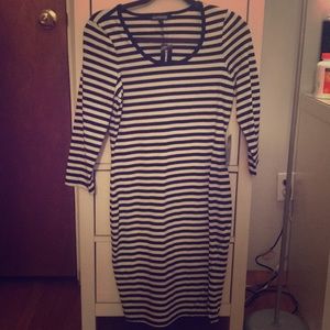 Black & Tan Striped Dress from Express